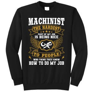 Machinist Profession CNC Machine Tools Operator Machinery Sweatshirt