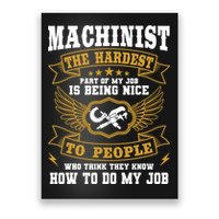 Machinist Profession CNC Machine Tools Operator Machinery Poster