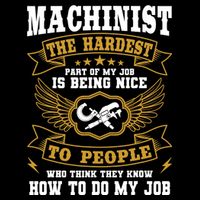 Machinist Profession CNC Machine Tools Operator Machinery Poster