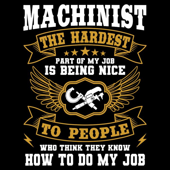 Machinist Profession CNC Machine Tools Operator Machinery Poster