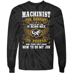 Machinist Profession CNC Machine Tools Operator Machinery Tie-Dye Long Sleeve Shirt