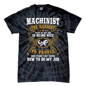 Machinist Profession CNC Machine Tools Operator Machinery Tie-Dye T-Shirt