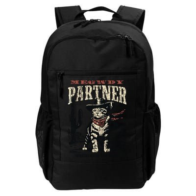 Meowdy Partner Cowboy Cat Vintage Backpack