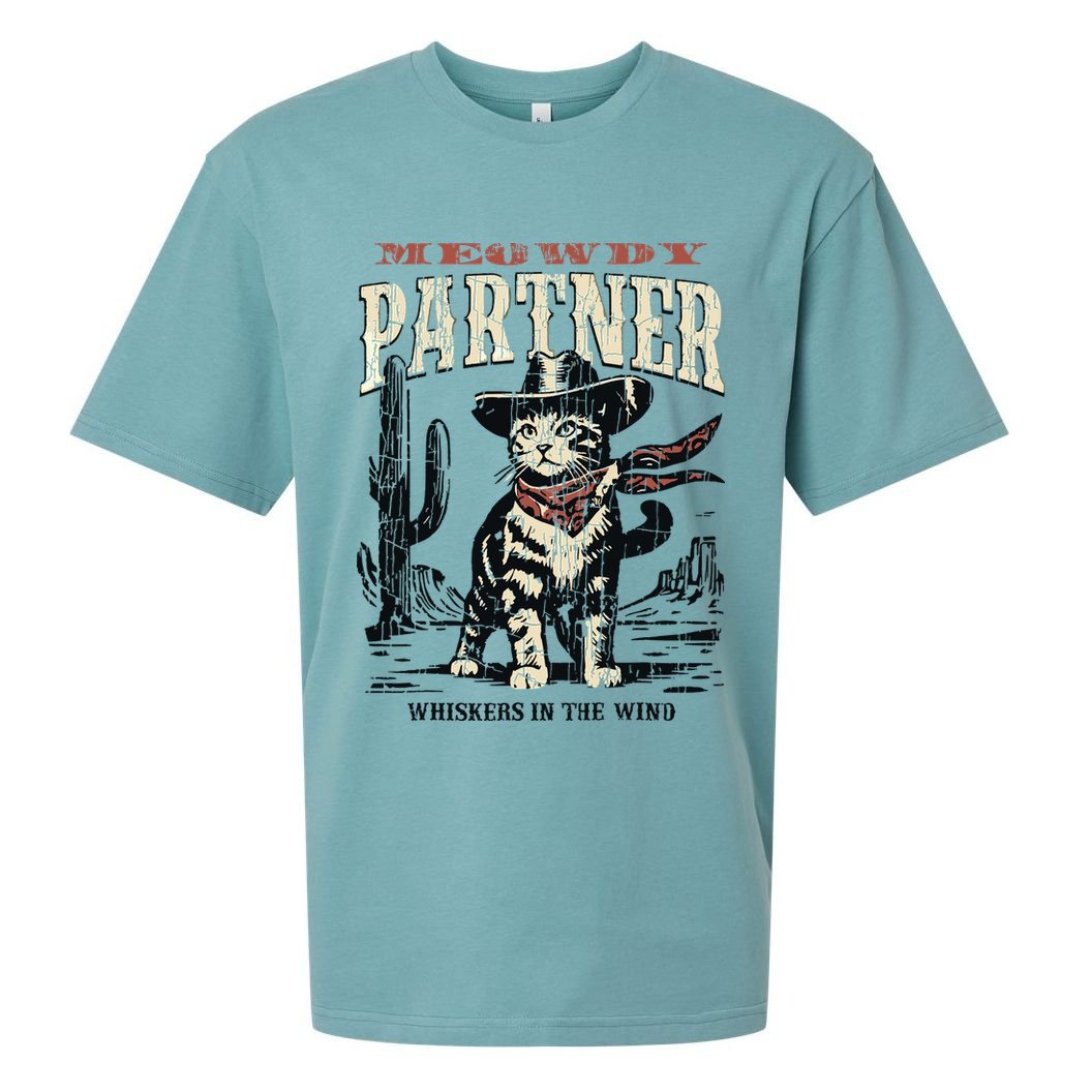 Meowdy Partner Cowboy Cat Vintage Sueded Cloud Jersey T-Shirt