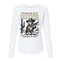 Meowdy Partner Cowboy Cat Vintage Womens Cotton Relaxed Long Sleeve T-Shirt