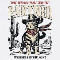 Meowdy Partner Cowboy Cat Vintage Bucket Hat