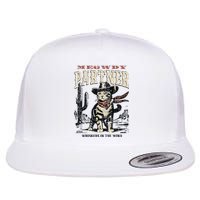 Meowdy Partner Cowboy Cat Vintage Flat Bill Trucker Hat