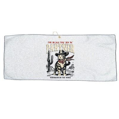 Meowdy Partner Cowboy Cat Vintage Large Microfiber Waffle Golf Towel