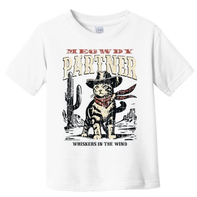 Meowdy Partner Cowboy Cat Vintage Toddler T-Shirt