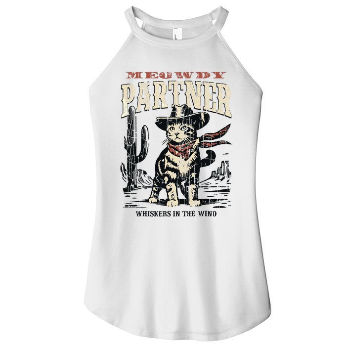 Meowdy Partner Cowboy Cat Vintage Women's Perfect Tri Rocker Tank