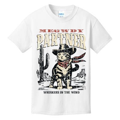 Meowdy Partner Cowboy Cat Vintage Kids T-Shirt
