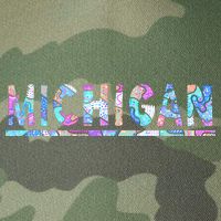 Michigan Patterned Curves Logo Legacy Tie Dye Trucker Hat