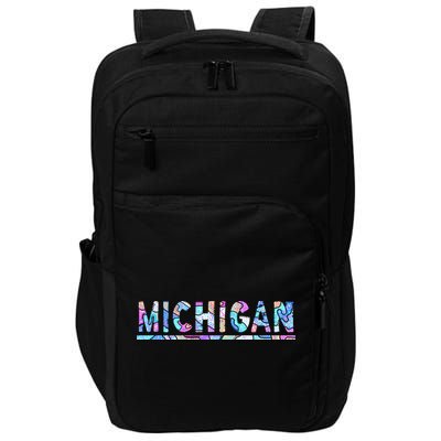 Michigan Patterned Curves Logo Impact Tech Backpack