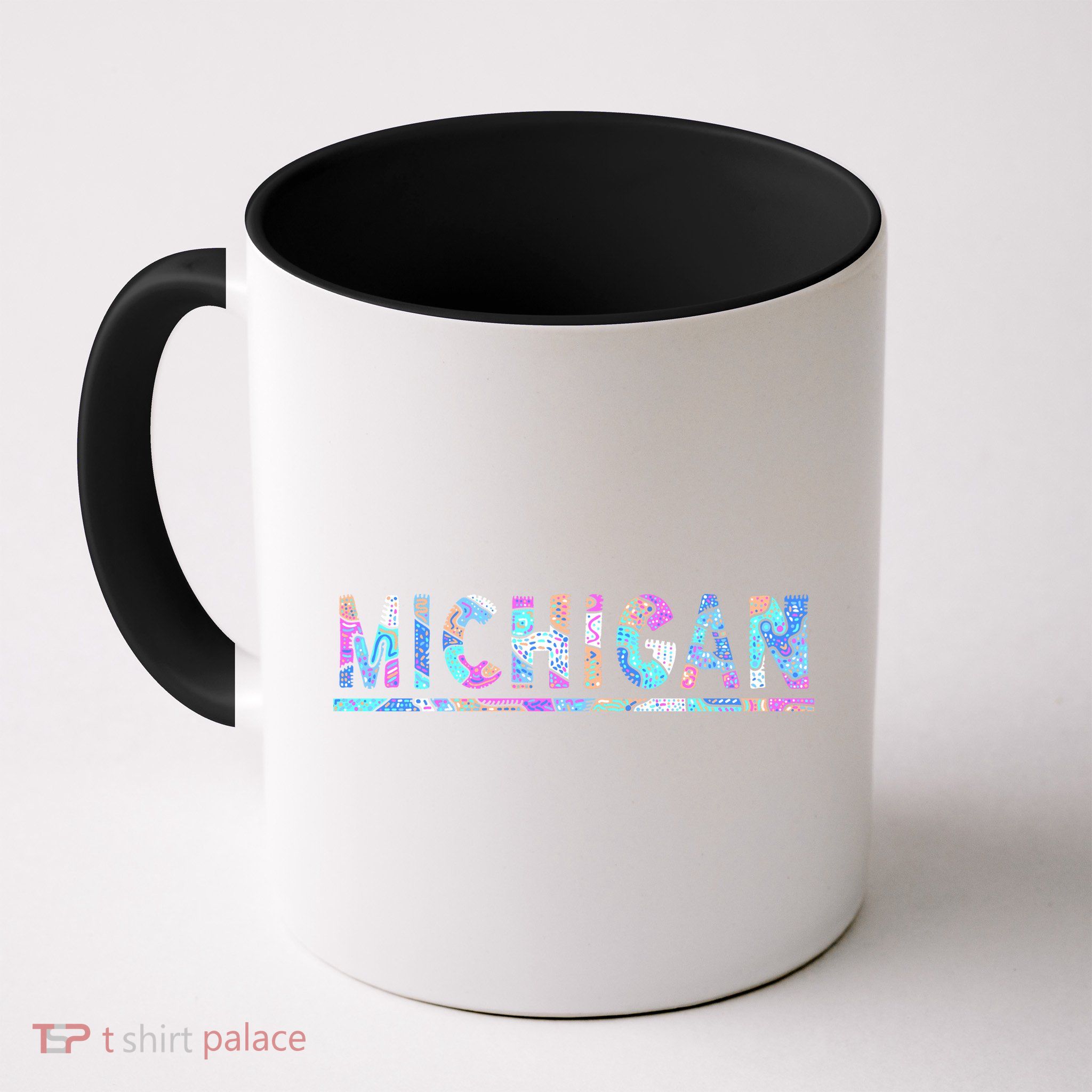 Michigan Patterned Curves Logo Mug