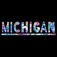 Michigan Patterned Curves Logo 16oz Travel Tumbler