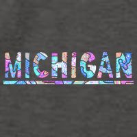 Michigan Patterned Curves Logo Vector Backpack
