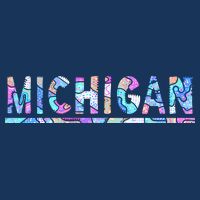 Michigan Patterned Curves Logo Cool Comfort Performance Bucket Hat