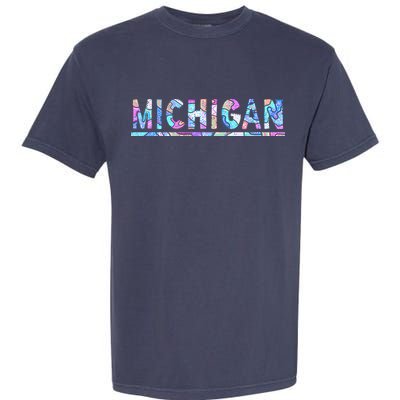 Michigan Patterned Curves Logo Garment-Dyed Heavyweight T-Shirt