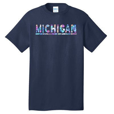 Michigan Patterned Curves Logo Tall T-Shirt