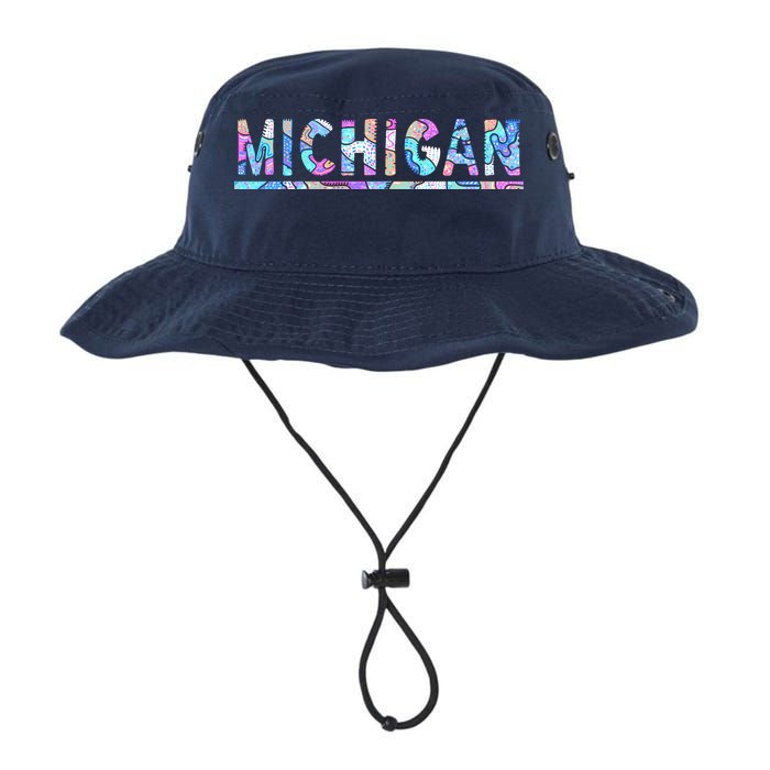 Michigan Patterned Curves Logo Bucket Hat