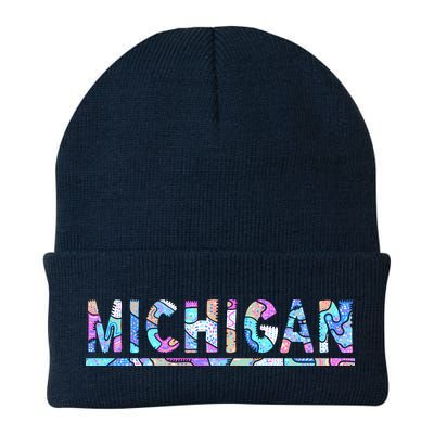 Michigan Patterned Curves Logo Beanie