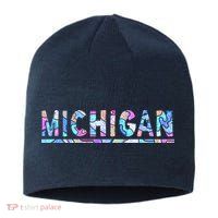 Michigan Patterned Curves Logo Sustainable Beanie