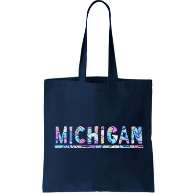 Michigan Patterned Curves Logo Bag