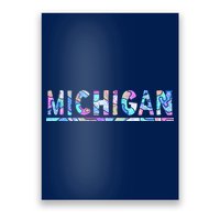 Michigan Patterned Curves Logo Poster