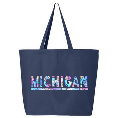 Michigan Patterned Curves Logo 25L Jumbo Tote