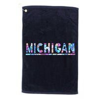 Michigan Patterned Curves Logo Golf Towel