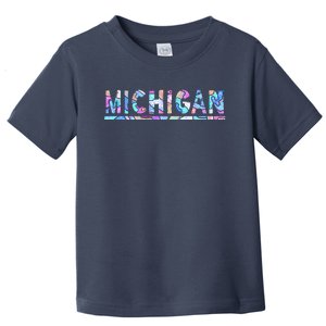 Michigan Patterned Curves Logo Toddler T-Shirt