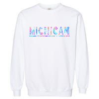 Michigan Patterned Curves Logo Garment-Dyed Sweatshirt