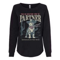 Meowdy Partner Cowboy Cat Country Western Womens California Wash Sweatshirt