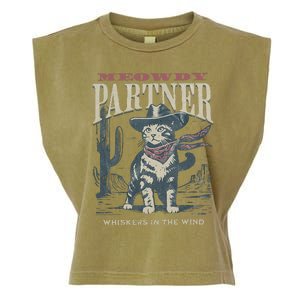 Meowdy Partner Cowboy Cat Country Western Garment-Dyed Women's Muscle Tee