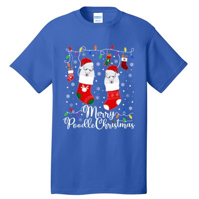 Merry Poodle Christmas Poodle Xmas Party Poodle Cool Gift Tall T-Shirt