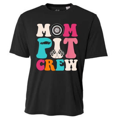 Mom Pit Crew Race Car Birthday Party Racing Mothers Day Cooling Performance Crew T-Shirt