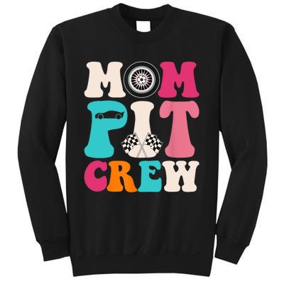 Mom Pit Crew Race Car Birthday Party Racing Mothers Day Sweatshirt