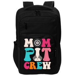 Mom Pit Crew Race Car Birthday Party Racing Mothers Day Impact Tech Backpack