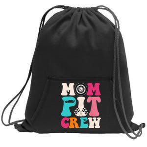 Mom Pit Crew Race Car Birthday Party Racing Mothers Day Sweatshirt Cinch Pack Bag