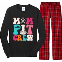 Mom Pit Crew Race Car Birthday Party Racing Mothers Day Long Sleeve Pajama Set