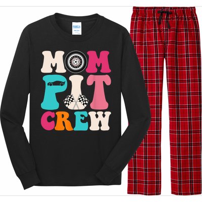 Mom Pit Crew Race Car Birthday Party Racing Mothers Day Long Sleeve Pajama Set