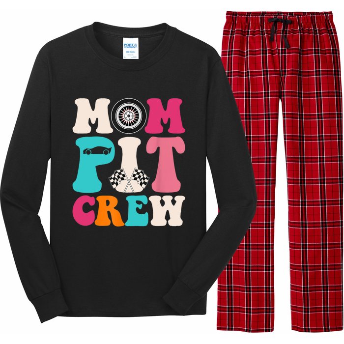 Mom Pit Crew Race Car Birthday Party Racing Mothers Day Long Sleeve Pajama Set