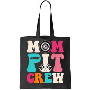 Mom Pit Crew Race Car Birthday Party Racing Mothers Day Tote Bag