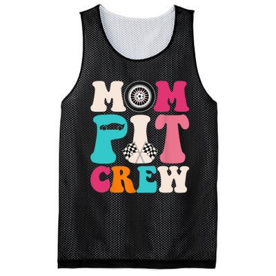 Mom Pit Crew Race Car Birthday Party Racing Mothers Day Mesh Reversible Basketball Jersey Tank