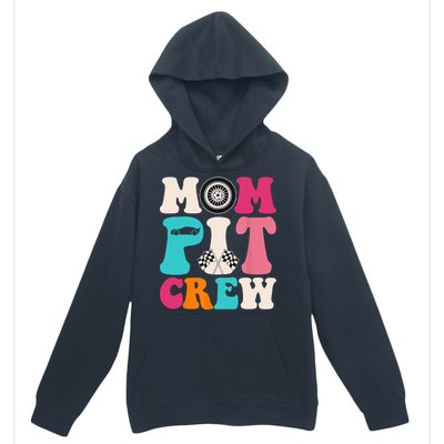 Mom Pit Crew Race Car Birthday Party Racing Mothers Day Urban Pullover Hoodie