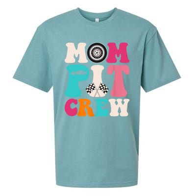 Mom Pit Crew Race Car Birthday Party Racing Mothers Day Sueded Cloud Jersey T-Shirt