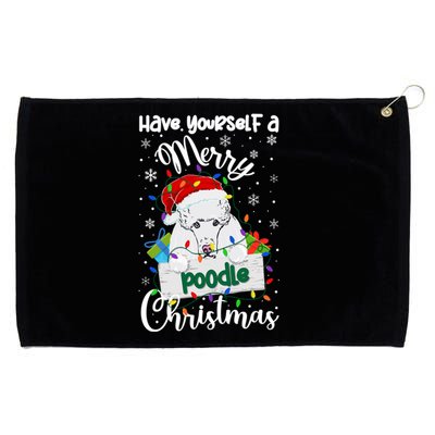 Merry Poodle Christmas Poodle Xmas Party Poodle Gift Grommeted Golf Towel