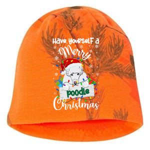 Merry Poodle Christmas Poodle Xmas Party Poodle Gift Kati - Camo Knit Beanie