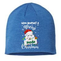 Merry Poodle Christmas Poodle Xmas Party Poodle Gift Sustainable Beanie