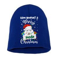 Merry Poodle Christmas Poodle Xmas Party Poodle Gift Short Acrylic Beanie